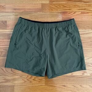 NoBull Rep Shorts Mens XXL 6 Inch Dark Army Olive Green Lined Workout CrossFit